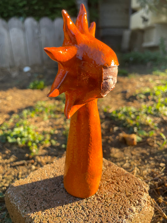 Soleil intérieur orangé en céramique