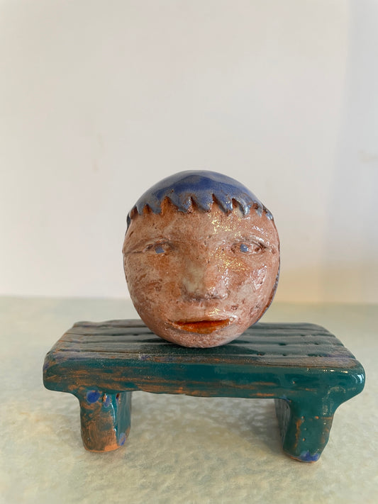 Mini tête en céramique