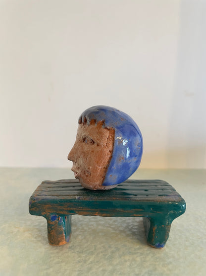 Mini tête en céramique