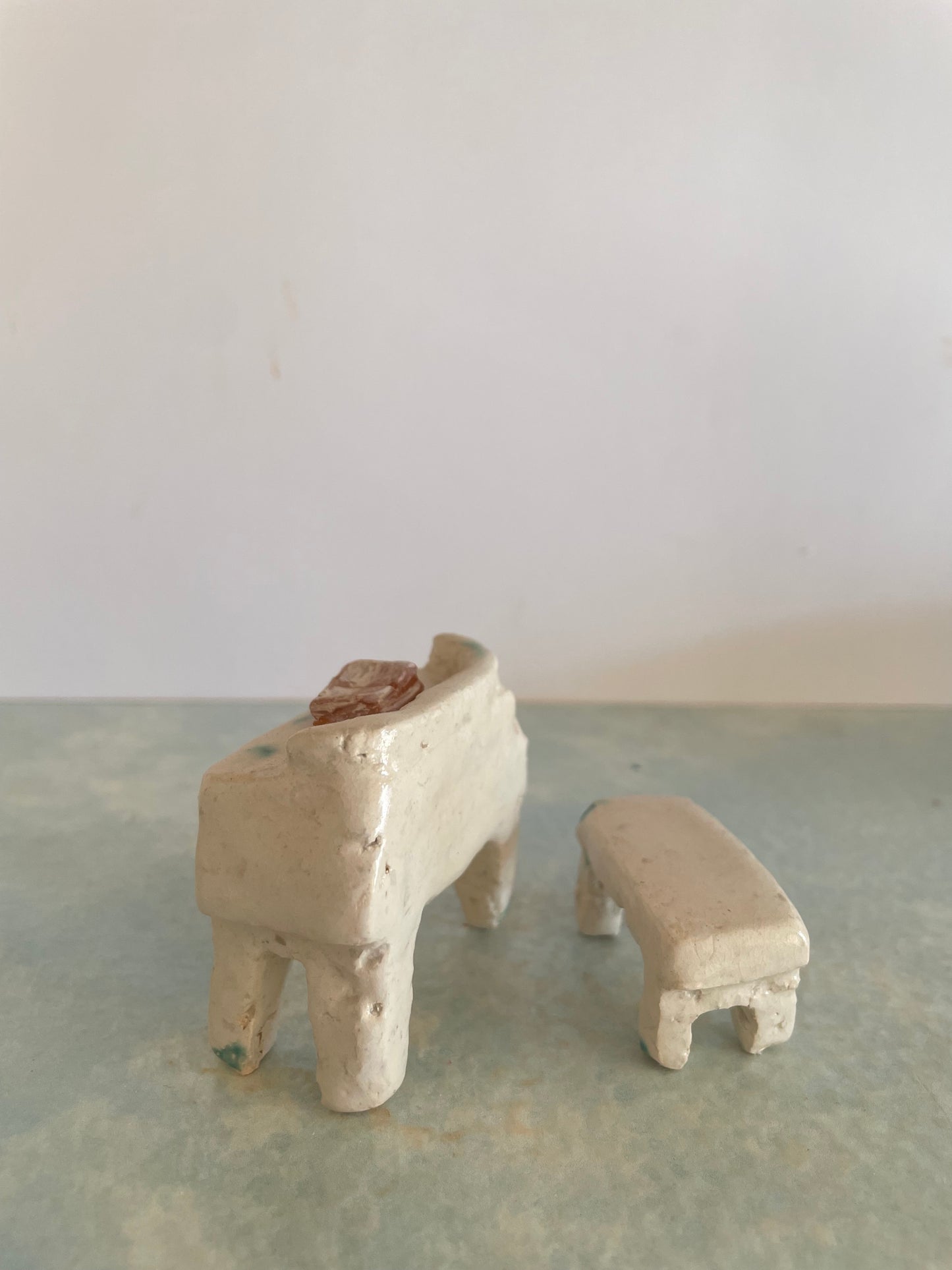 Mini Table et tabouret en céramique